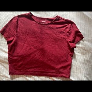 Red crop top